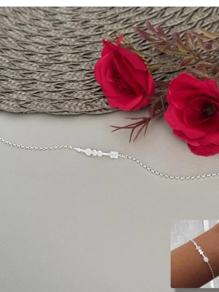 Pulseira seta c/ coração