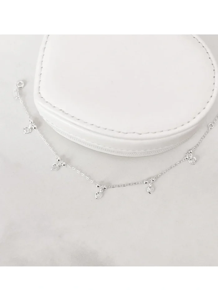 Pulseira Brilhantes de coração
