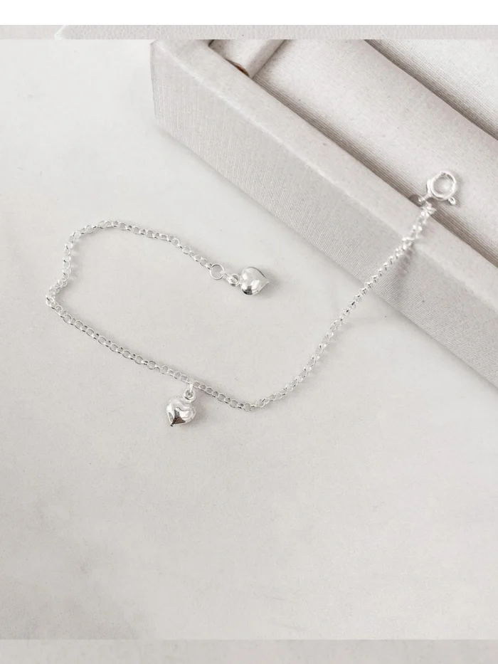 Pulseira coração cheio