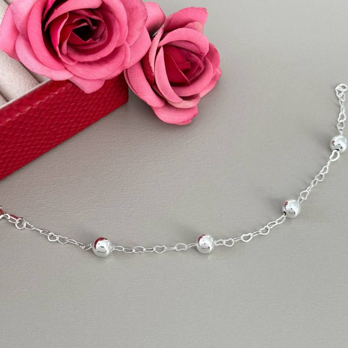 Pulseira 4 bolas de coração