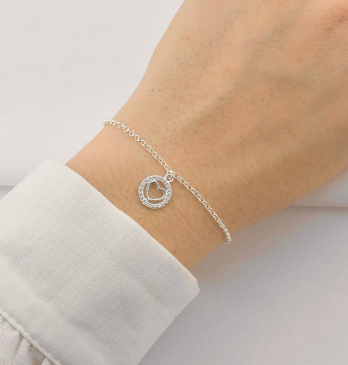 Pulseira Circulo com coração